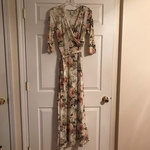 PinkBlush Maternity Floral Long Dress